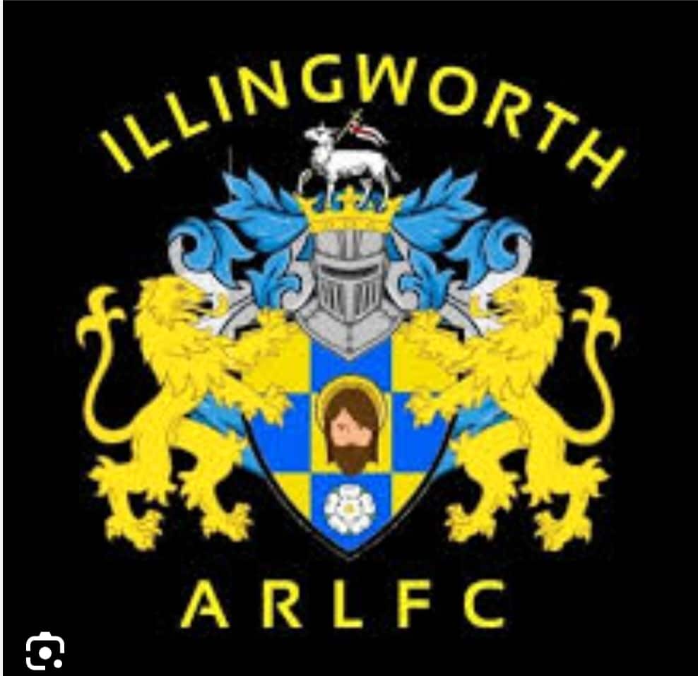 Yellow and blue decorative club crest for Illingworth ARLFC