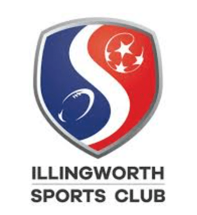 Red blue and white Illingworth Sports Club logo