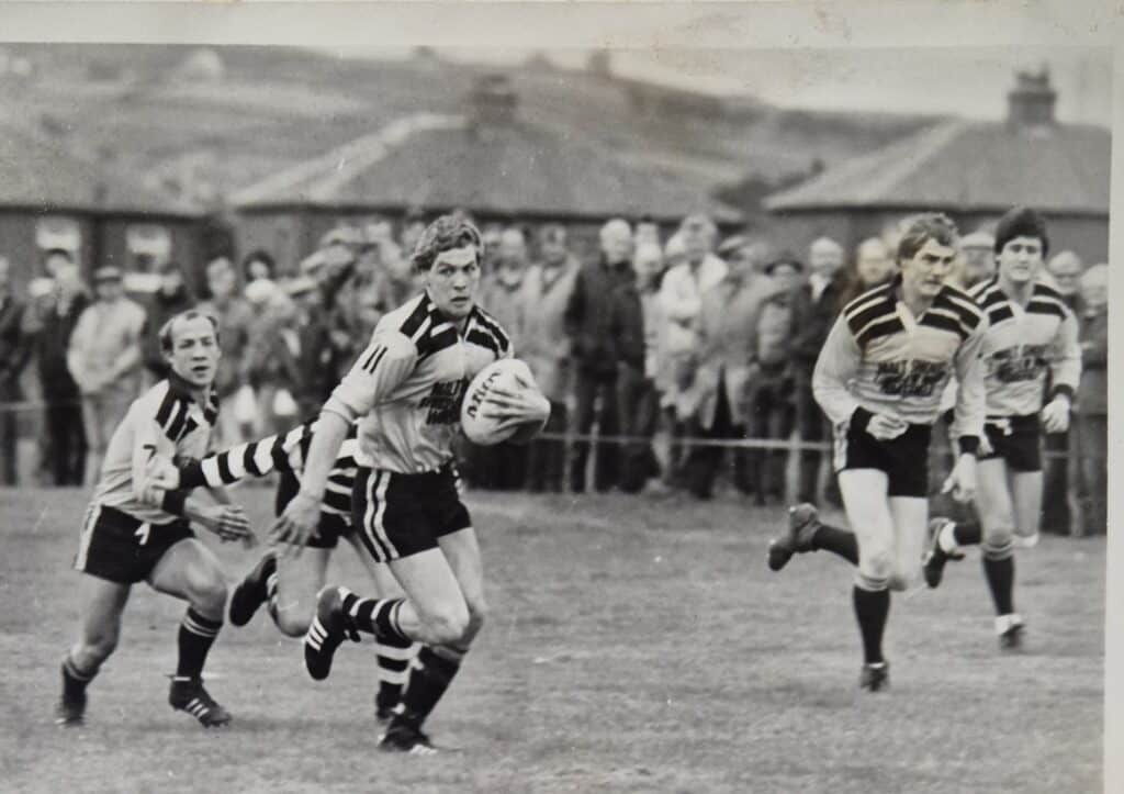 black and white photo of a match