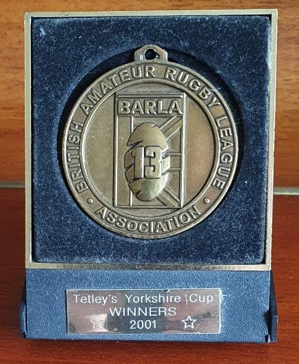 Tetley's Yorkshire Cup Winners 2001 medal