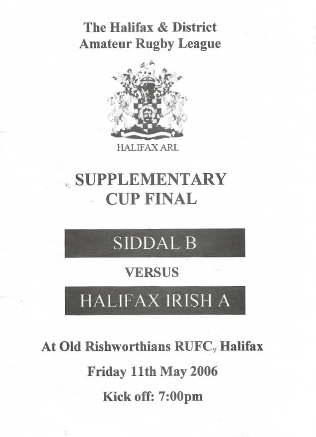 black and white scan of Cup Final Programme