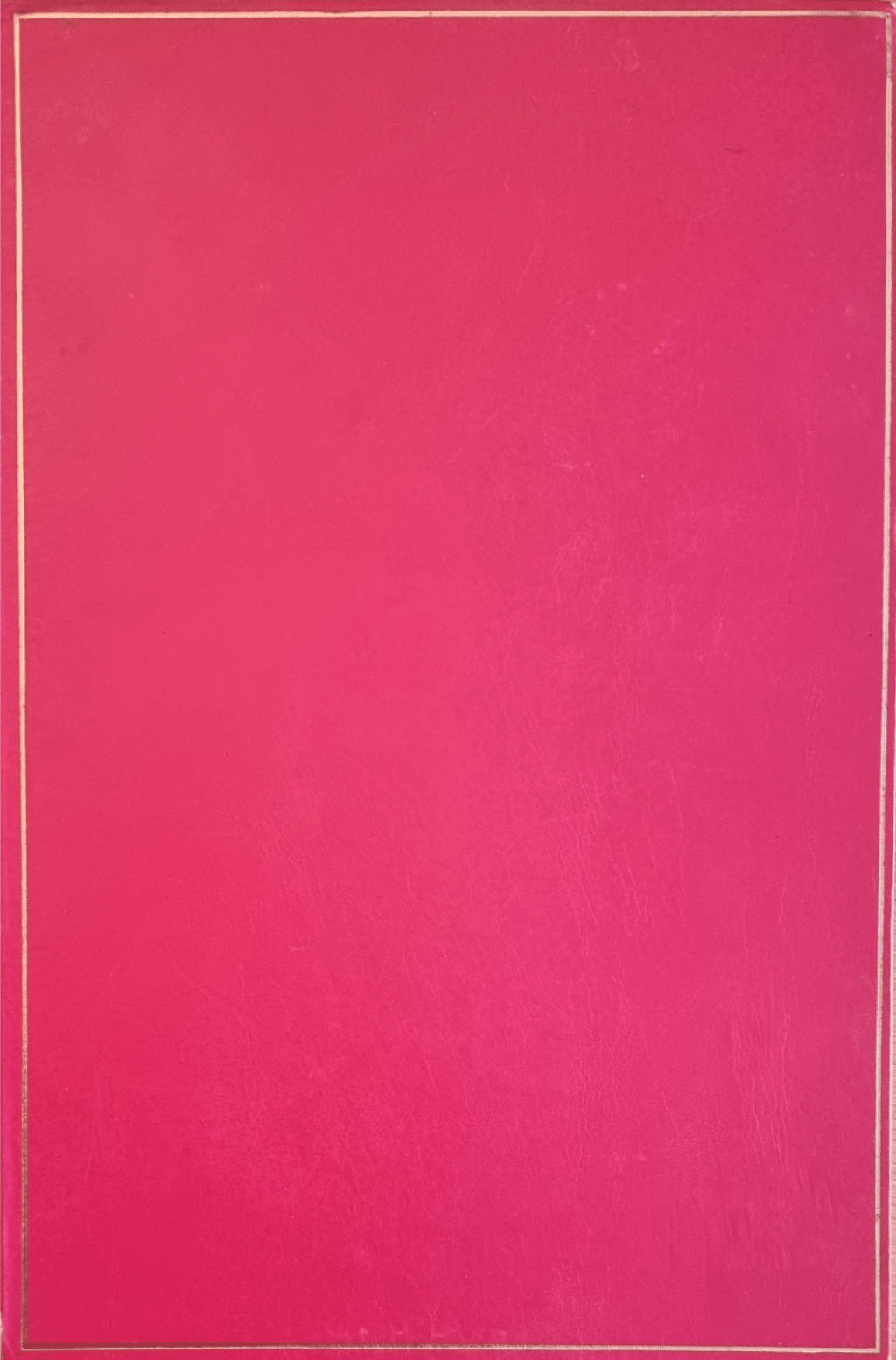Scan of front cover, which is made from a red leather-look material