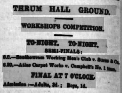 Scan of text about workshops in greyscale