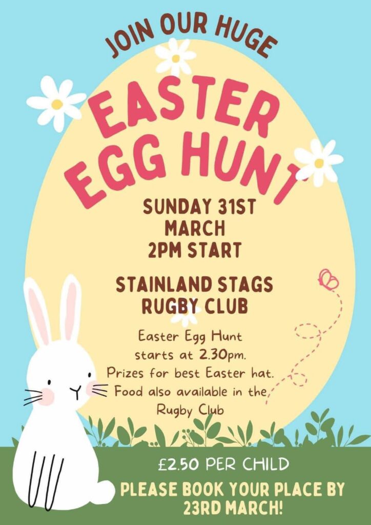 Stainland Stags 2024 Easter Egg Hunt poster