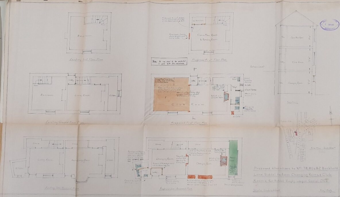 photo of a hand-drawn room plan