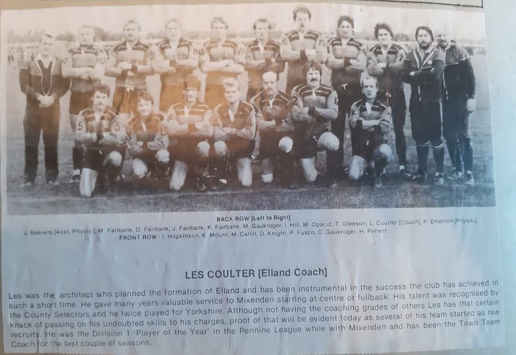 1980's Elland team photo with names
