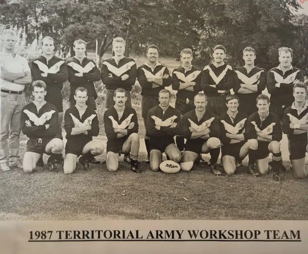 1987 Territoial Army Workshops team photo