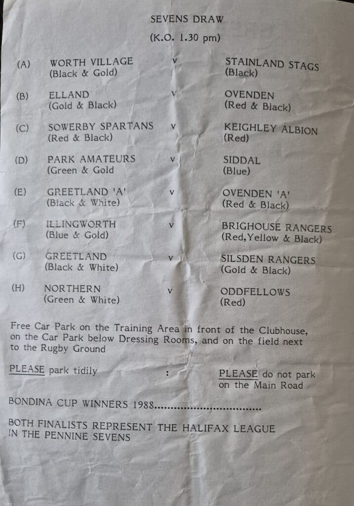 1988 Greetland SEvens teams jpg