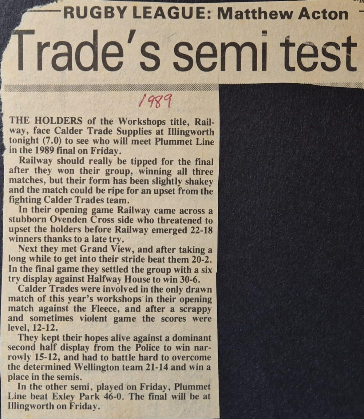 1989 Workshops courier report