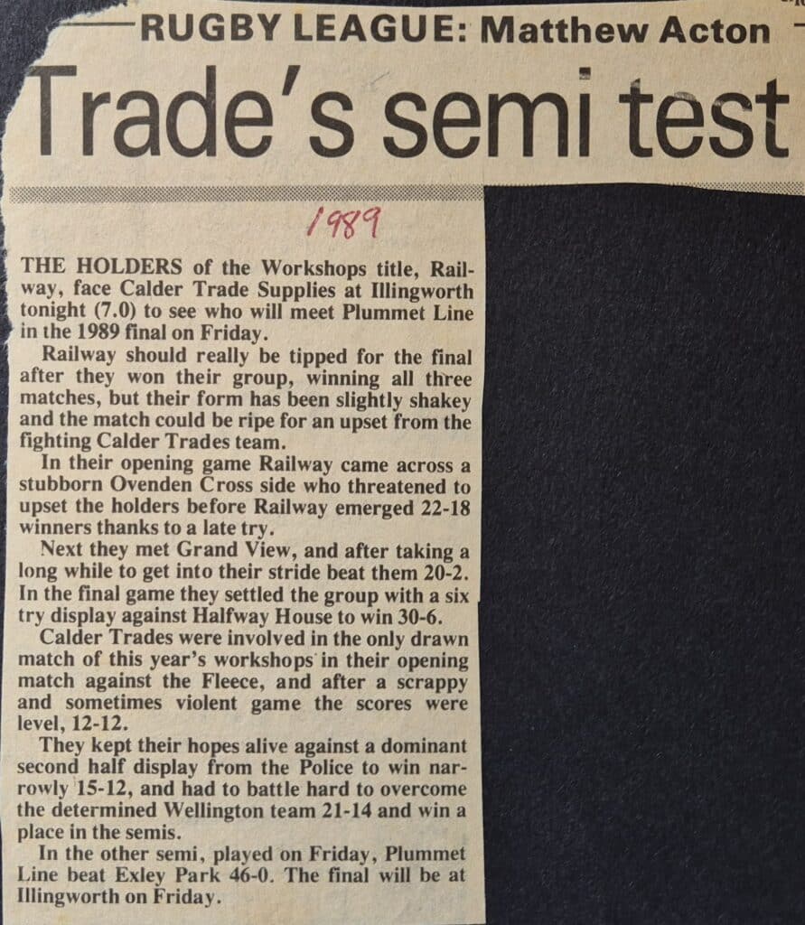 1989 Workshops courier report