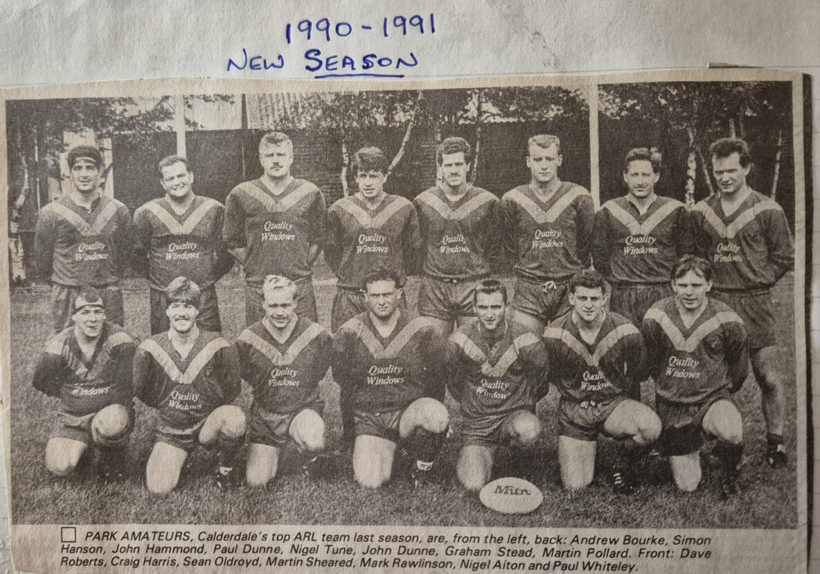 1990-91 Park Amateurs team photo Courier