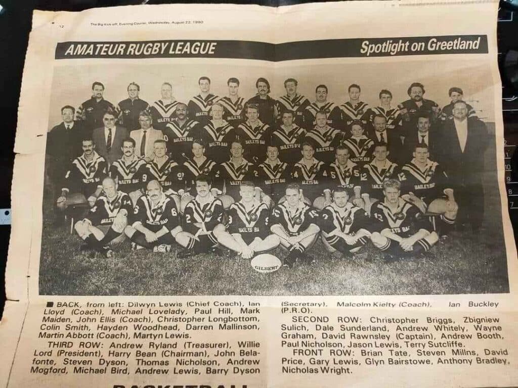 1990 Greetland Courier article and team photo