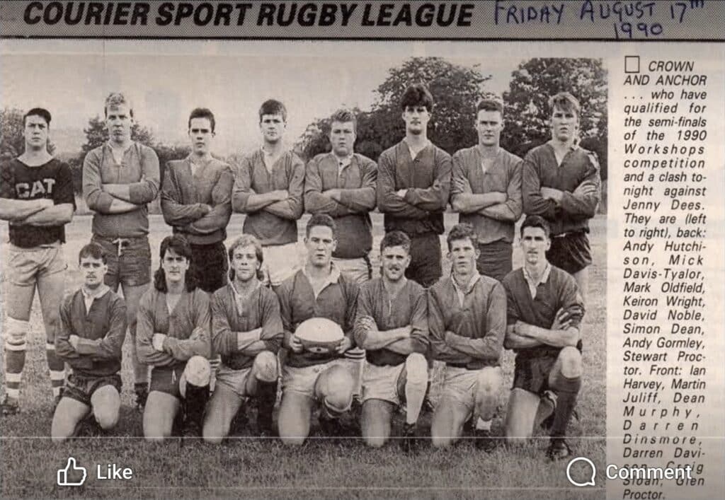 1990 Workshops Crown & Anchor team photo