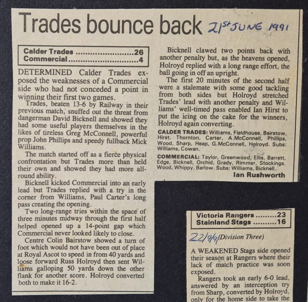 1991 Workshops Calder Trades v Commercial Courier report