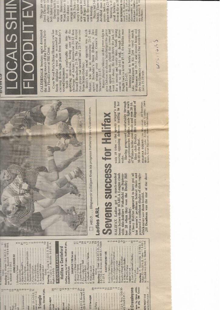1992 Sept courier report Ladies Womens
