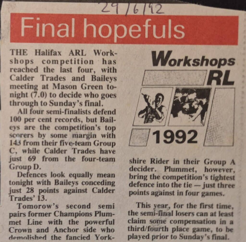 1992 Wokshops Courier report
