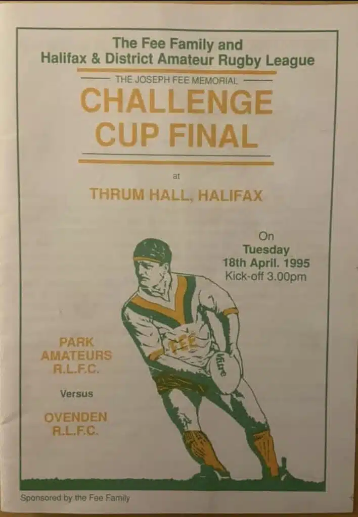 1995 Park Ovenden Halifax Cup Final Programme