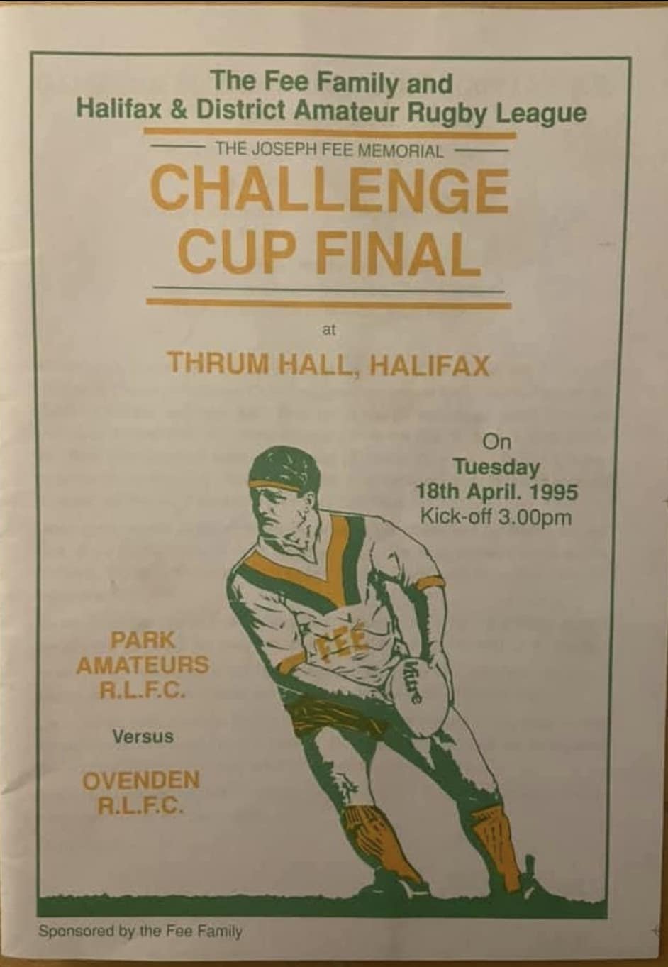 1995 Park Ovenden Halifax Cup Final Programme
