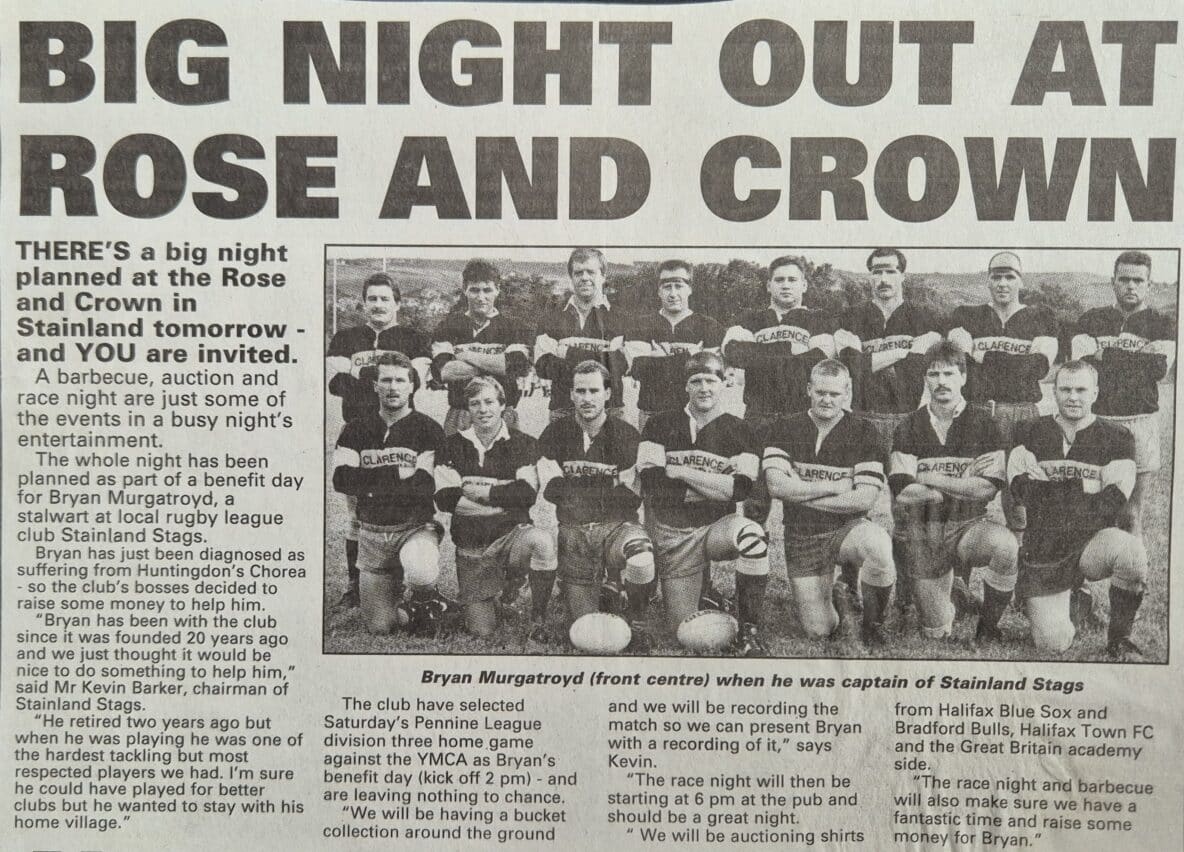 2001 Stanland Stags Trevor Murgatrod dinner