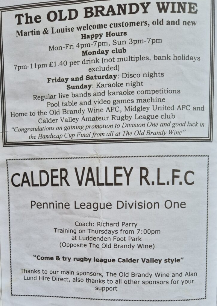 2004 Calder Valley adverts