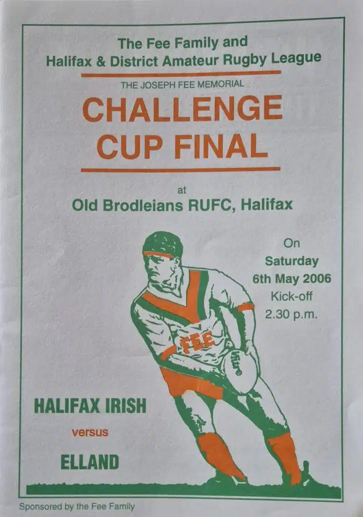 2006 Halifax Cup Final programme Elland v Halifax Irish