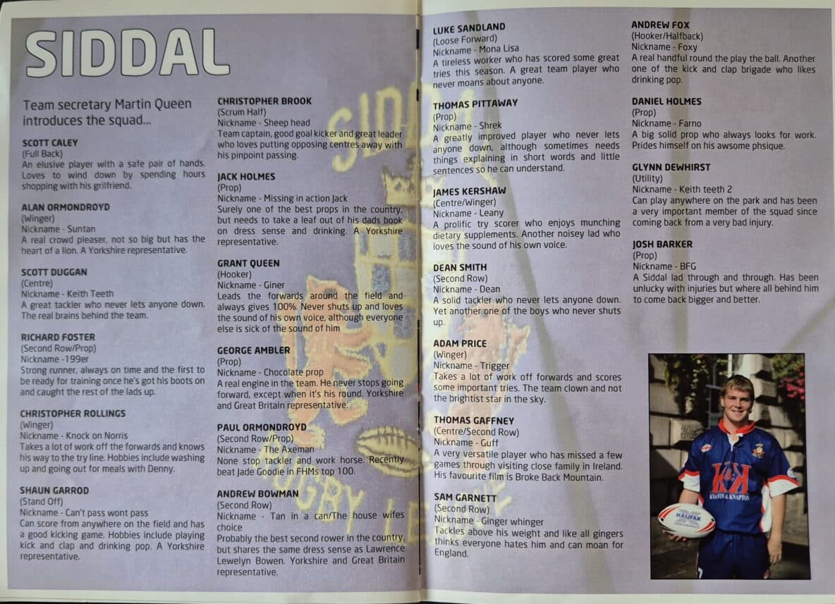 2006 National Youth League Grand Final Siddal team