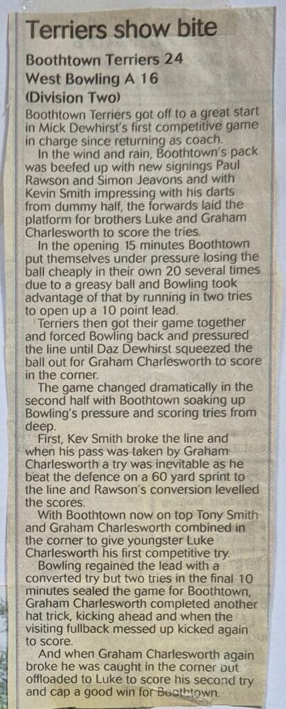 2007-8 Boothtown v W Bowling A courier report