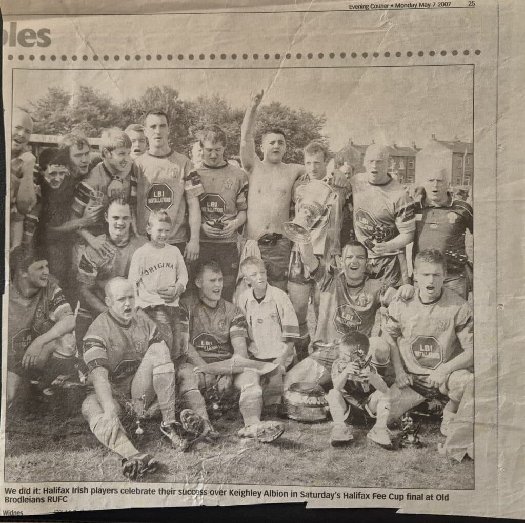 2007 Halifax Irish Halifax Cup Final winner team photo