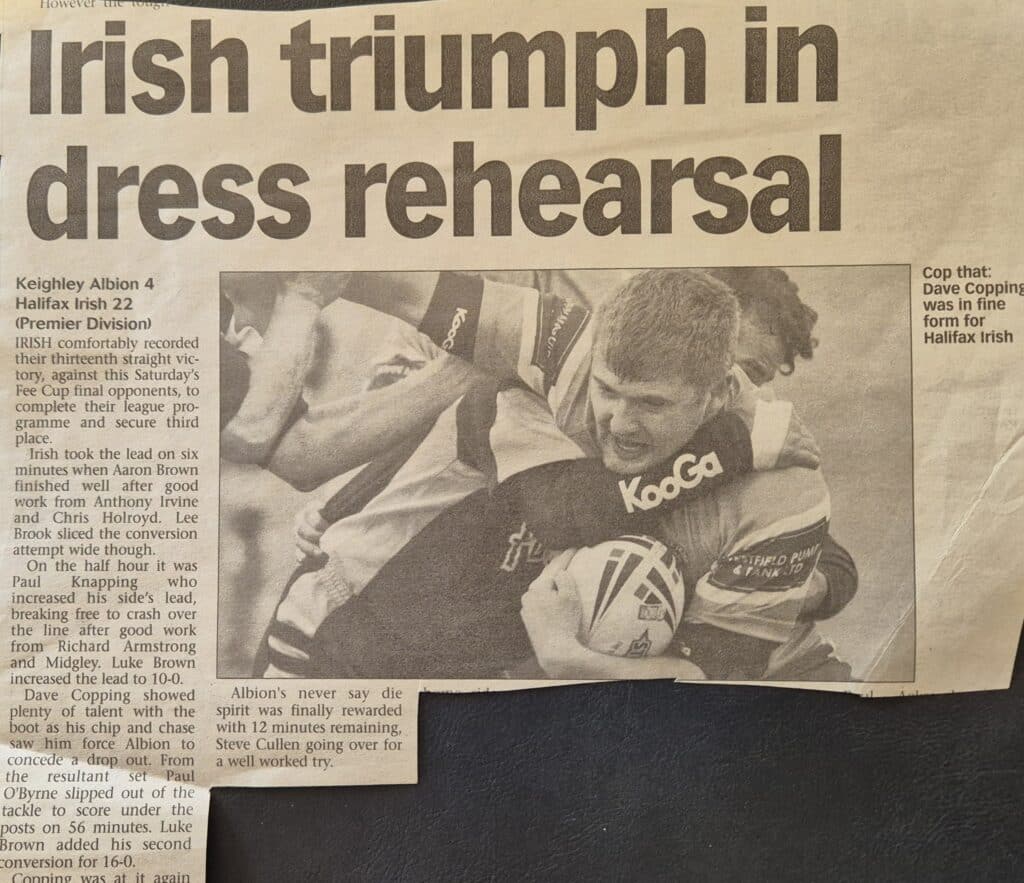 2007Pennine Premier Division Halifax Irish v Keighley Albion courier report