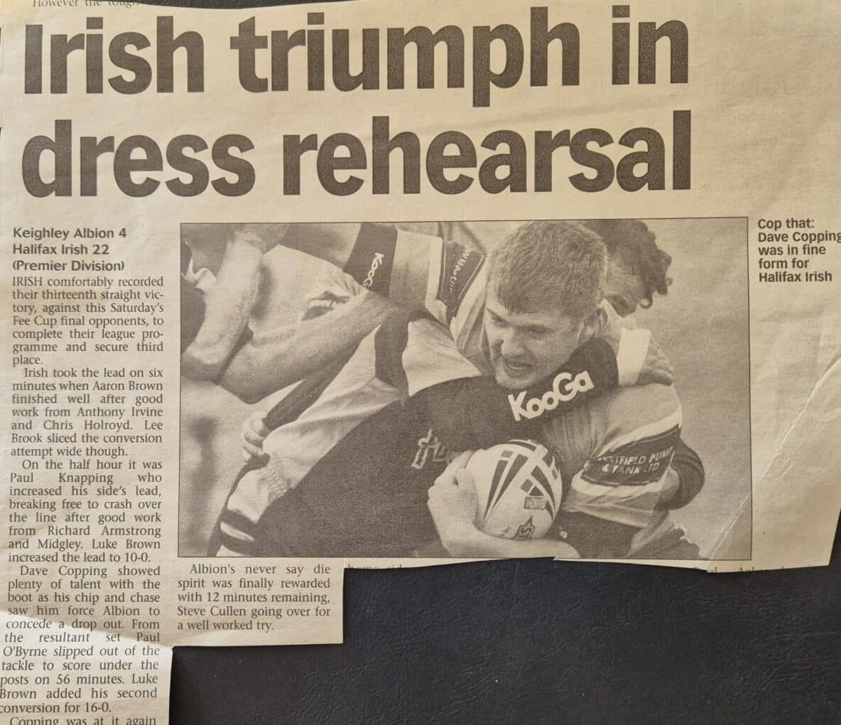 2007Pennine Premier Division Halifax Irish v Keighley Albion courier report