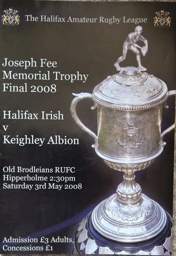 2008 Halifax Cup Final Programme Hlalifax Irish v Keighley Albion