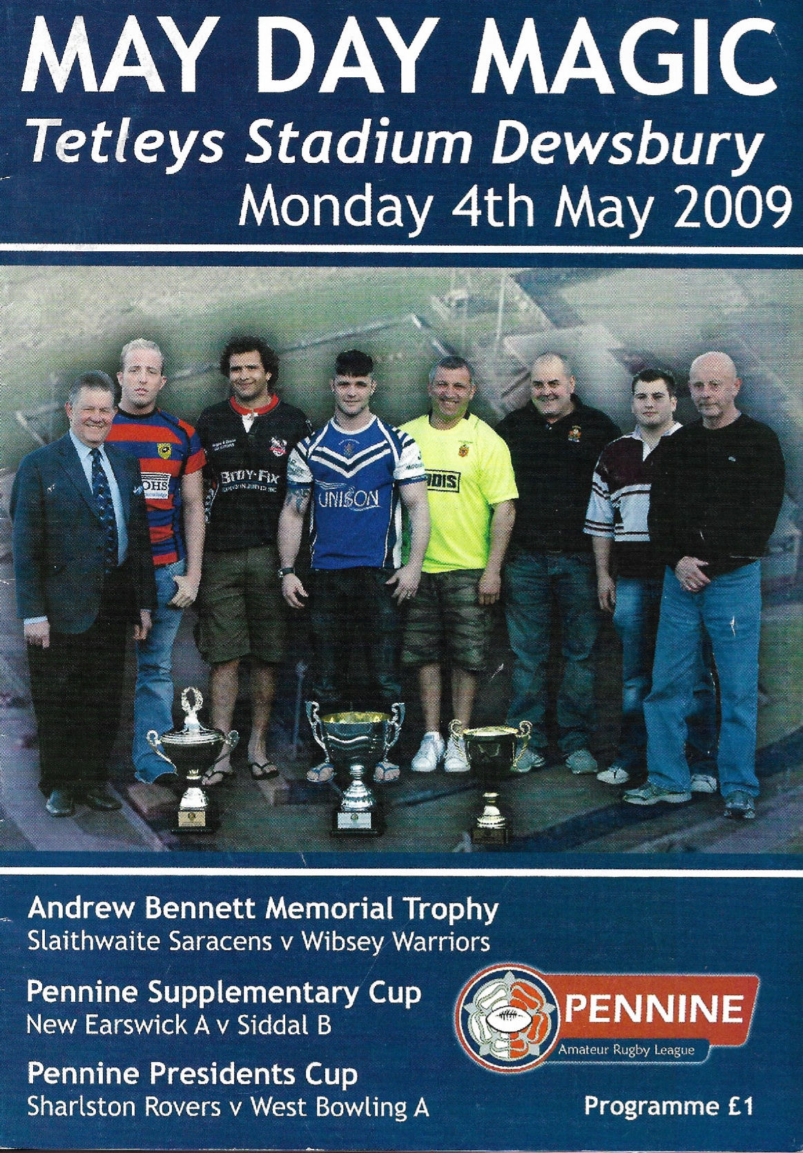 2009 pennine supplementary Cup Final  New Earswick A Siddal B  prog