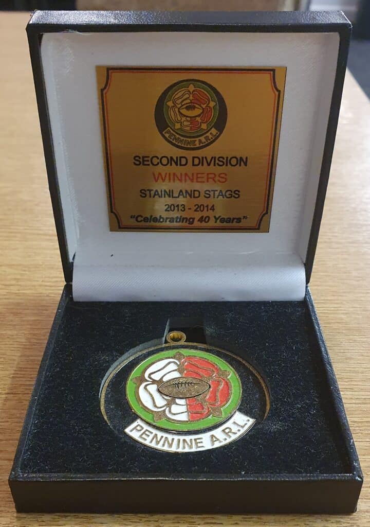 2013-14 Stainland Stags Pennine League Division 2 winners medal