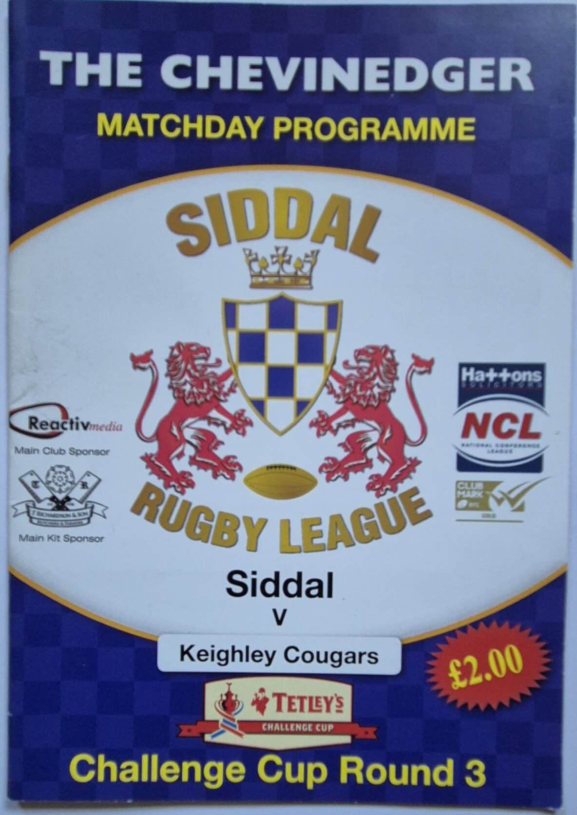 2013 RFL Challenge Cup programme v Keighley