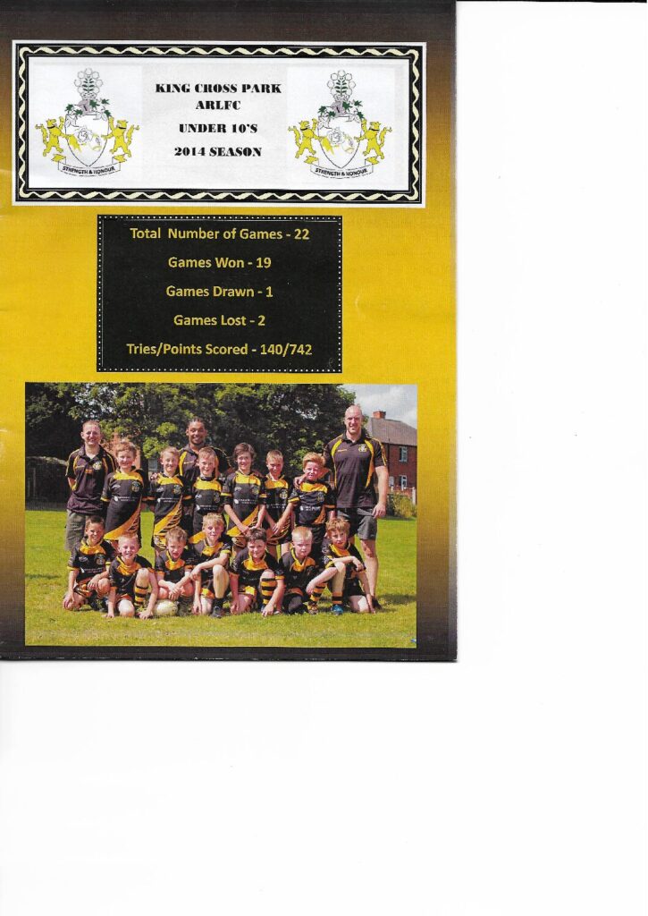 2014 season King Cross Park U10s