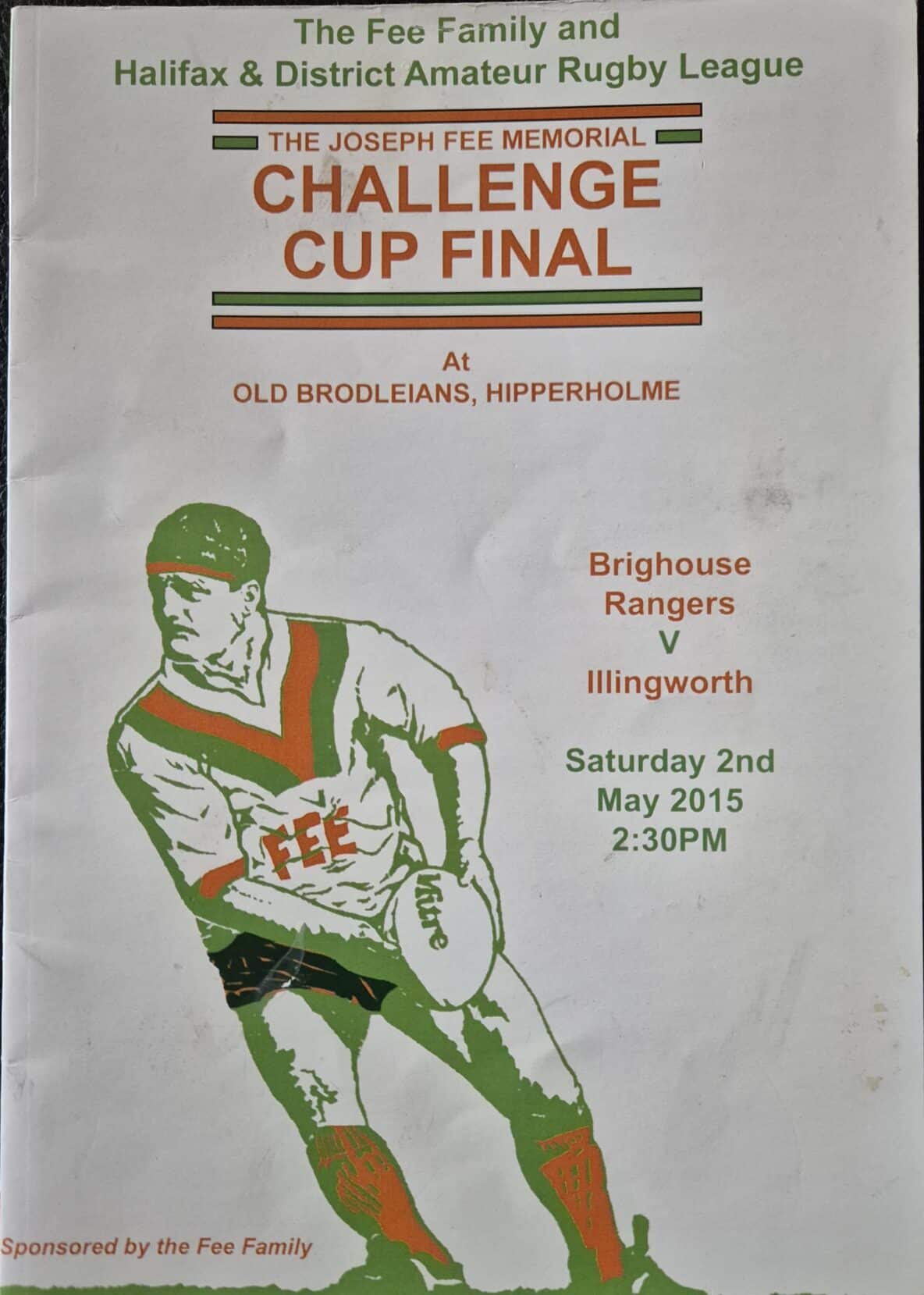 2015 Halifax Cup final programme Brighouse Rangers v Illingworth