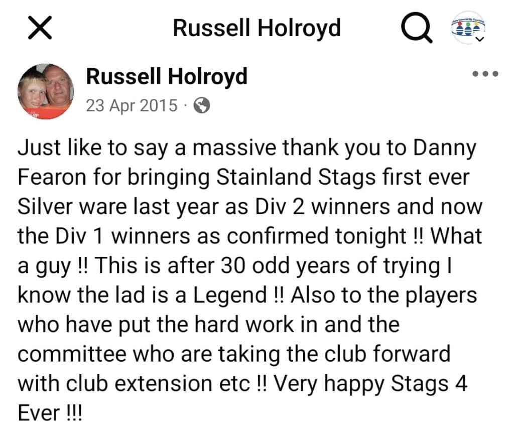 2015 Russ Holroyd Facebook post