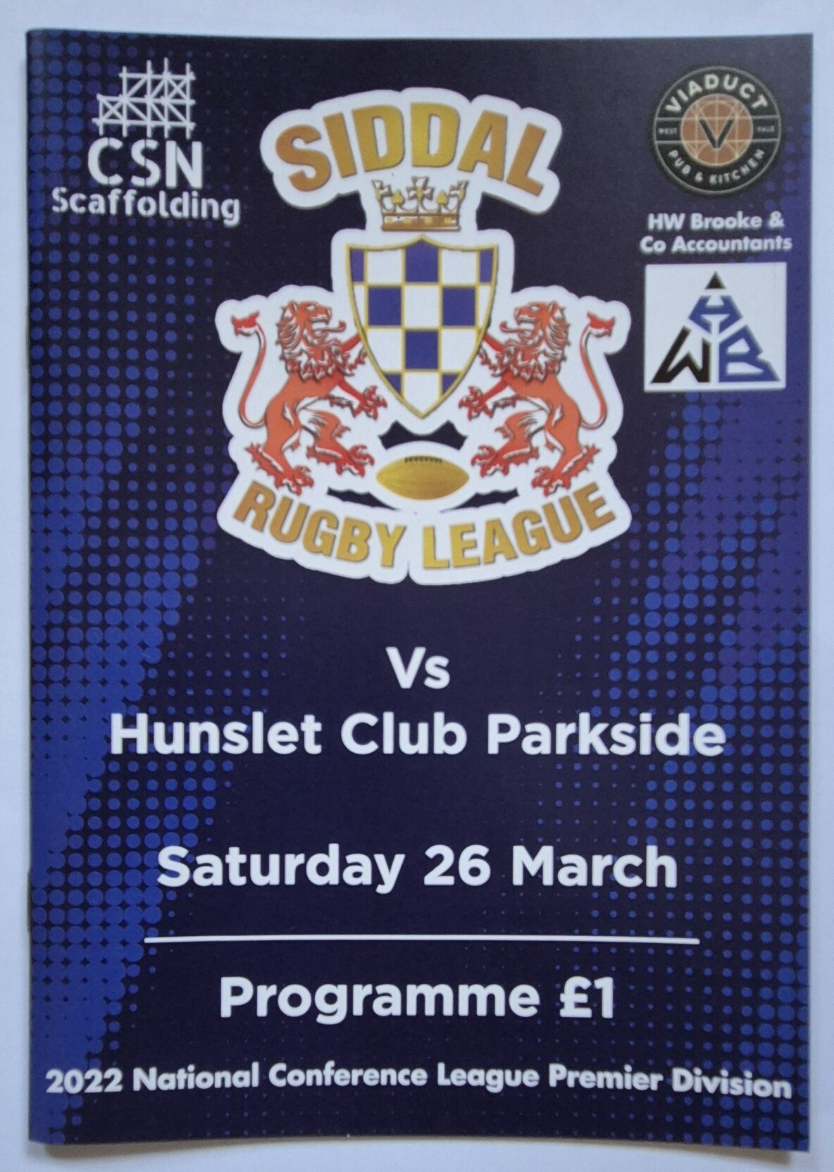 2017 Siddal home programme