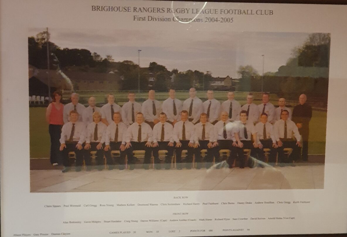 Brighouse Rangers Pennine Div 1 Champios 2004-05 team photo