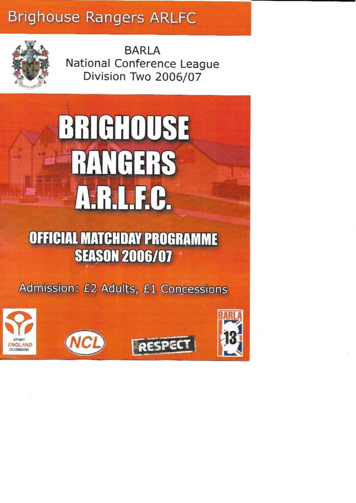 Brighouse Rangers prog first NCL home game 2006