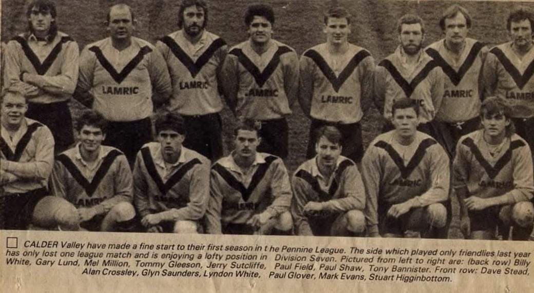 Calder Valley team photo 1977-78 season