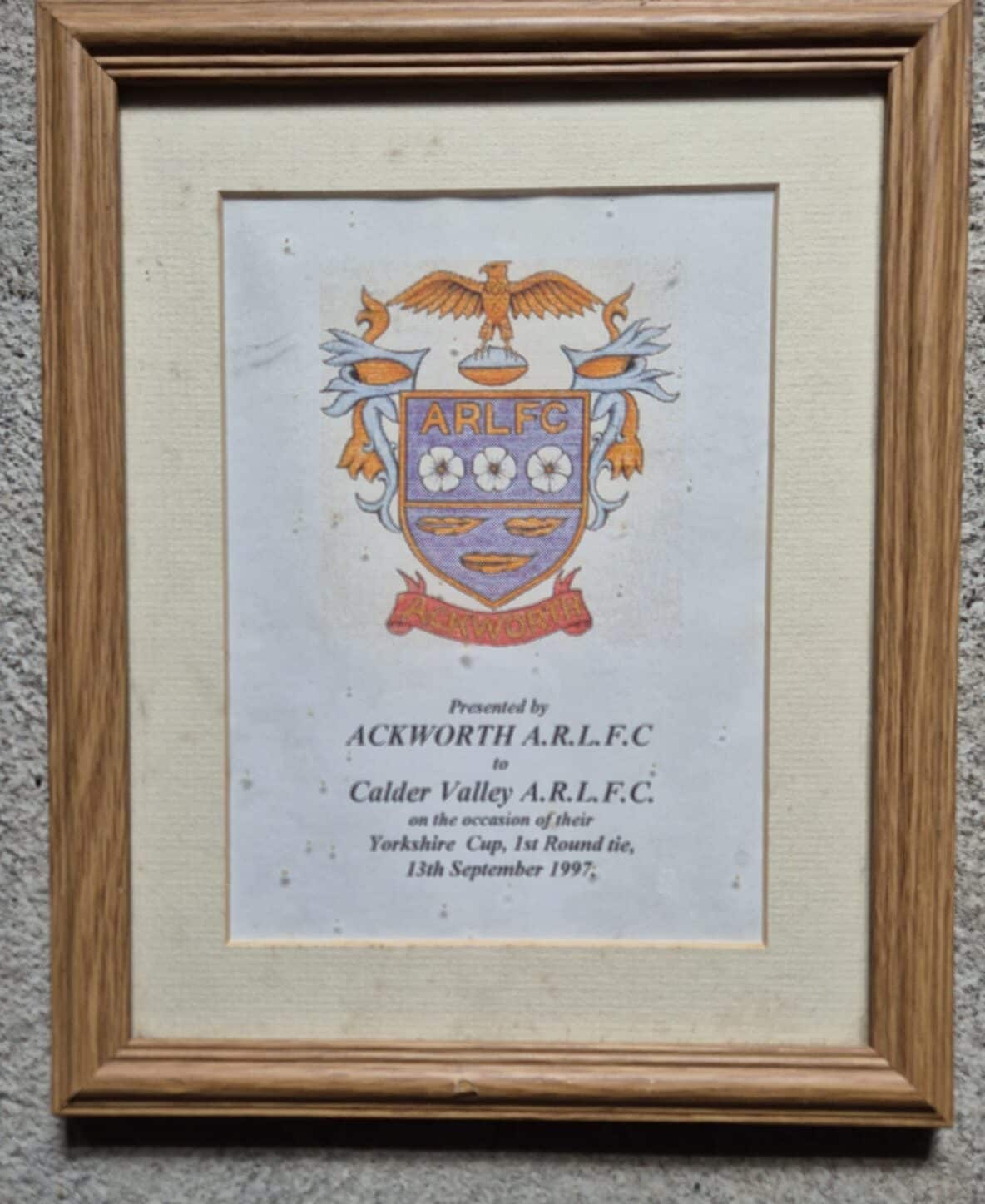 Calder Valley v Akworth Yorkshire Cup 1997