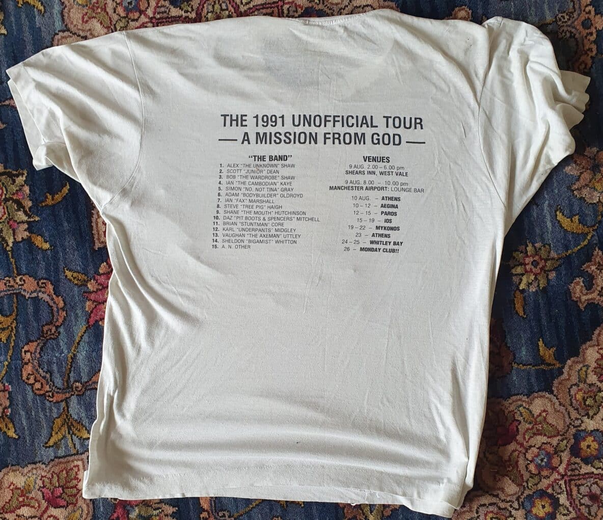 Elland Lads 1991 Tour Tee