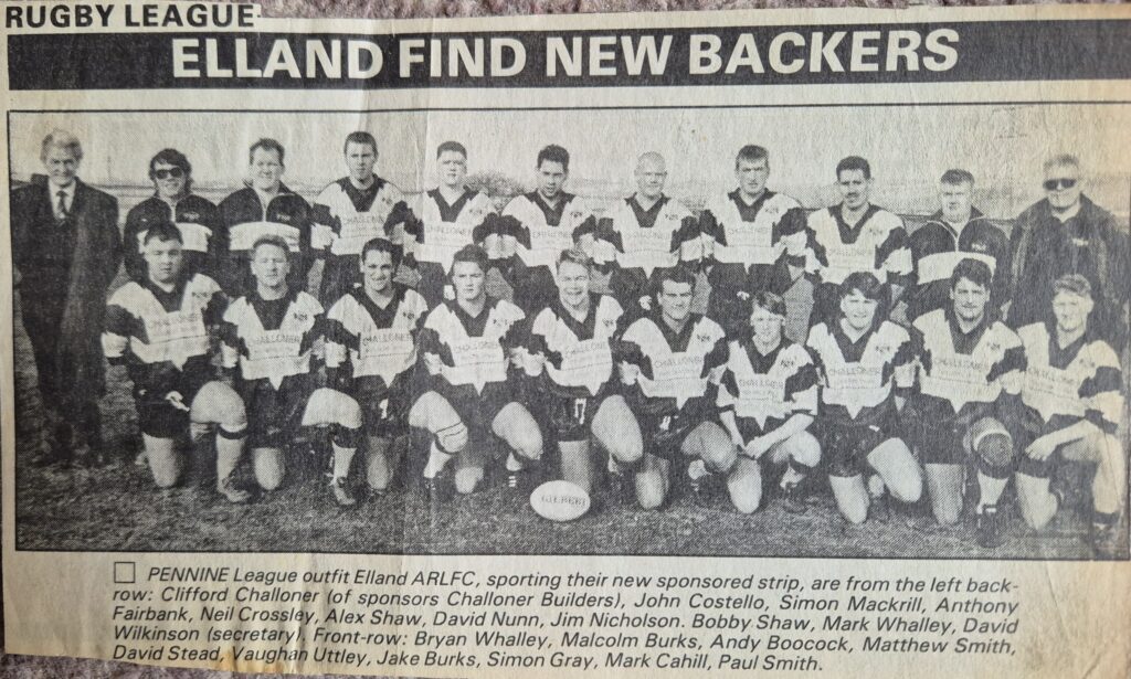 Elland Team photo in new sponsor kiy