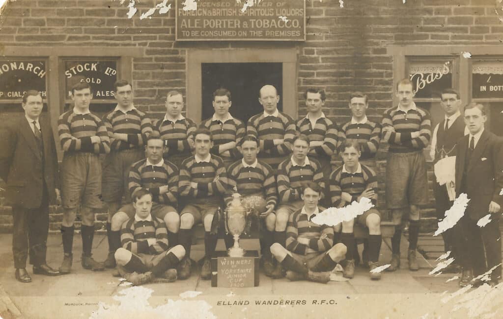 Elland Wanderers 1920 with Yorks Cup pic 600