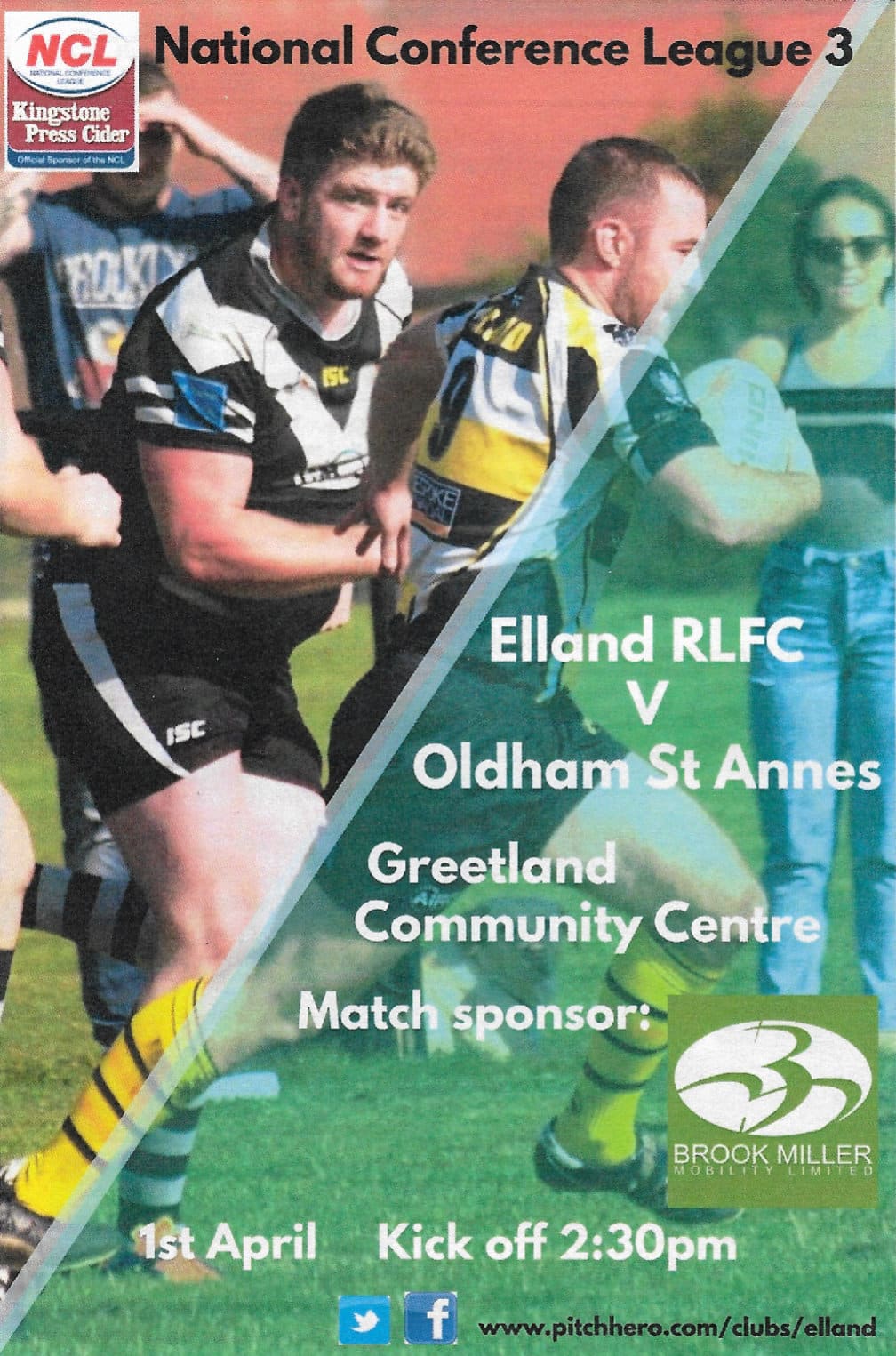 Elland match programme cover 2017