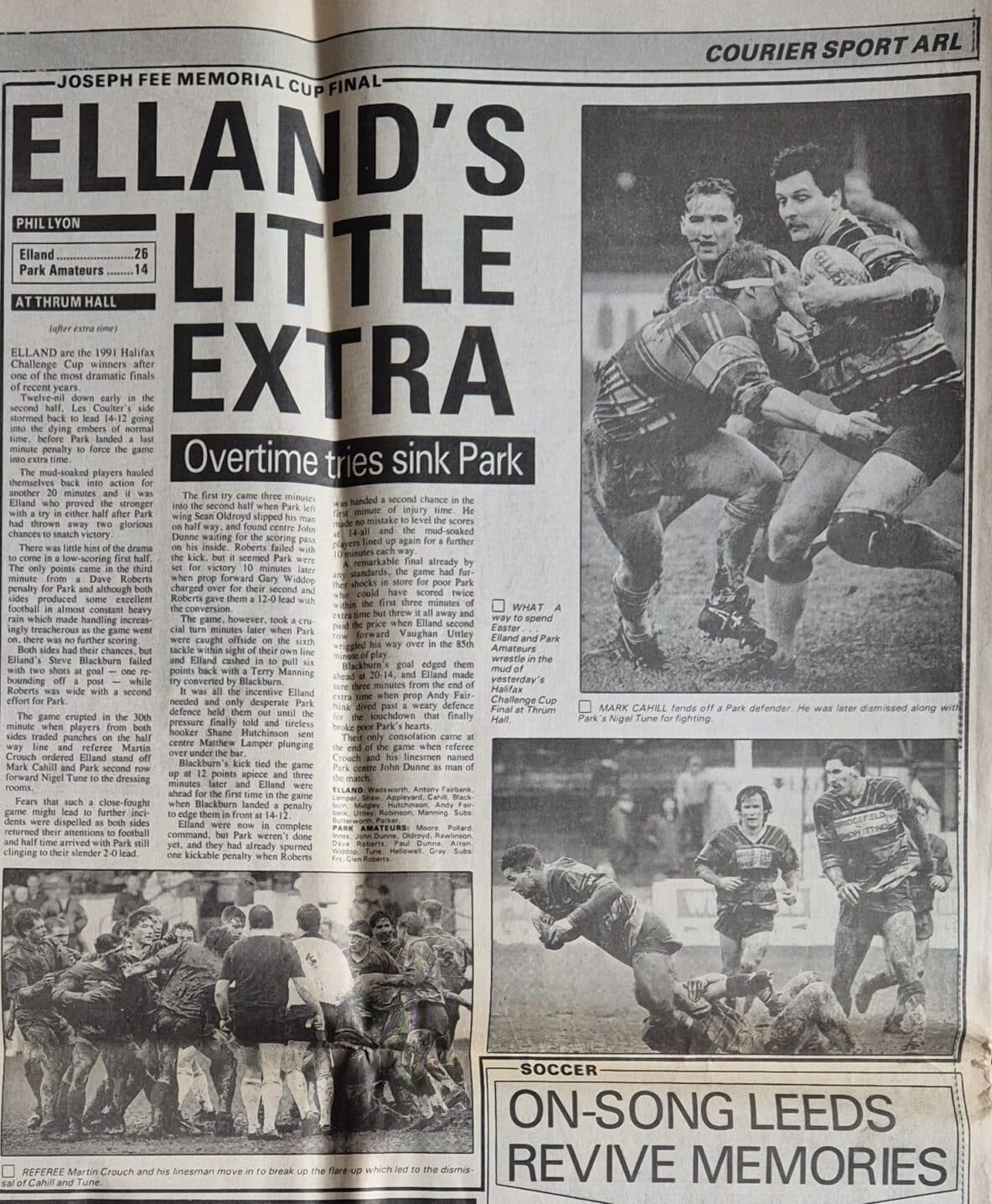 Elland match report Courier