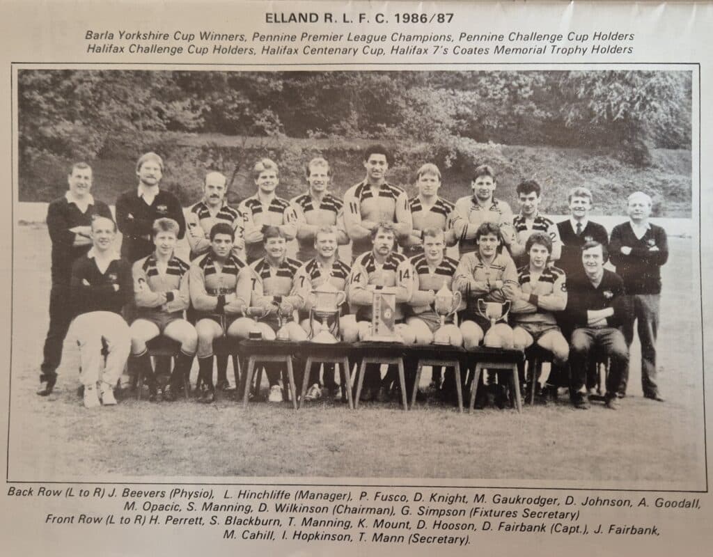 Elland team photo 1986-7