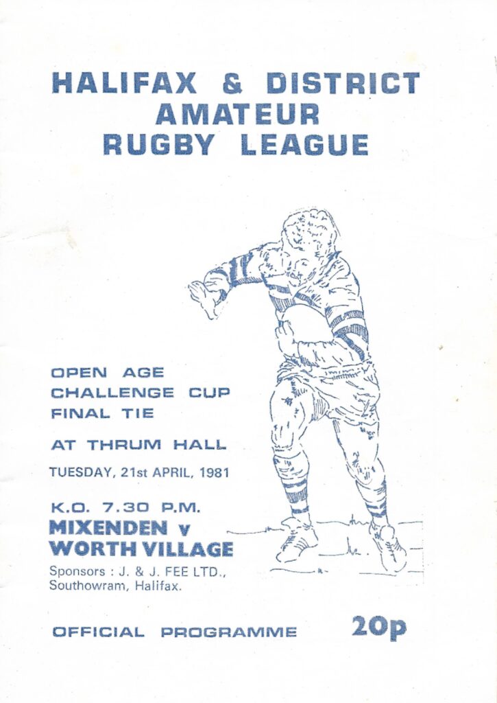 Fee 1981 Mixenden Worth Village prog teams mixenden