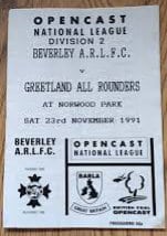 Greetland  v Beverley 1991 NCL